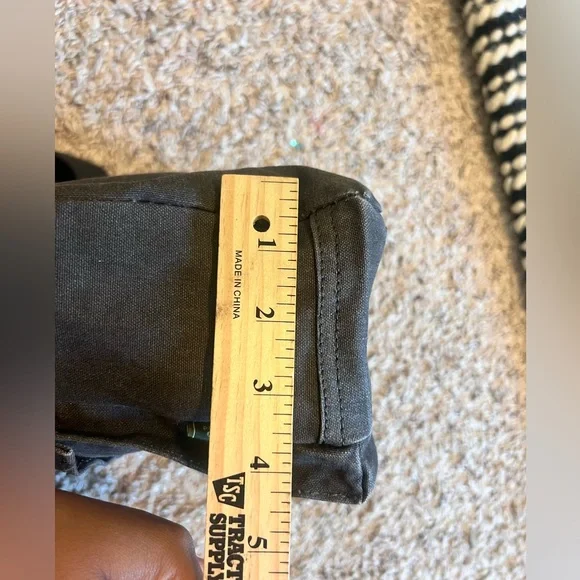 TSD Brand Canvas & Leather Backpack Messenger Bag w/Metal Clasp Pockets - Picture 6 of 6